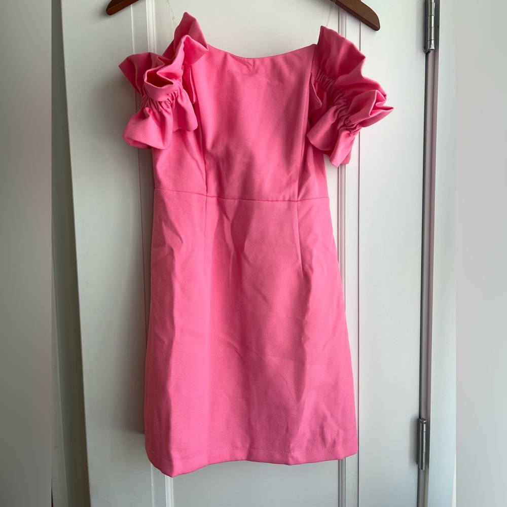 Hot pink mini dress